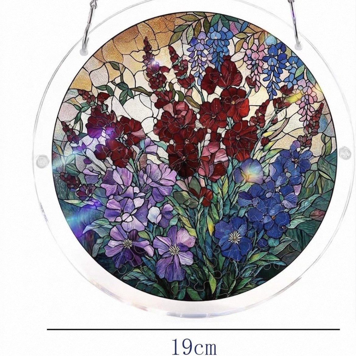 Colorful Stained Glass Style Puzzle Acrylic Suncatcher 6H7HLS181