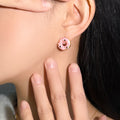 Sweet Gold Plated Doughnut Shape Stud Earring 6W6JER561