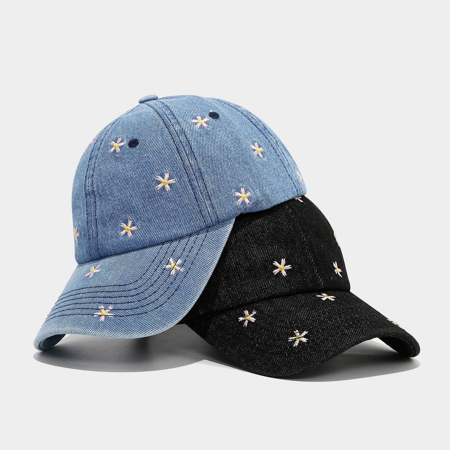 Embroidered Daisy Baseball Cap - DippedShop Wholesale - #9491