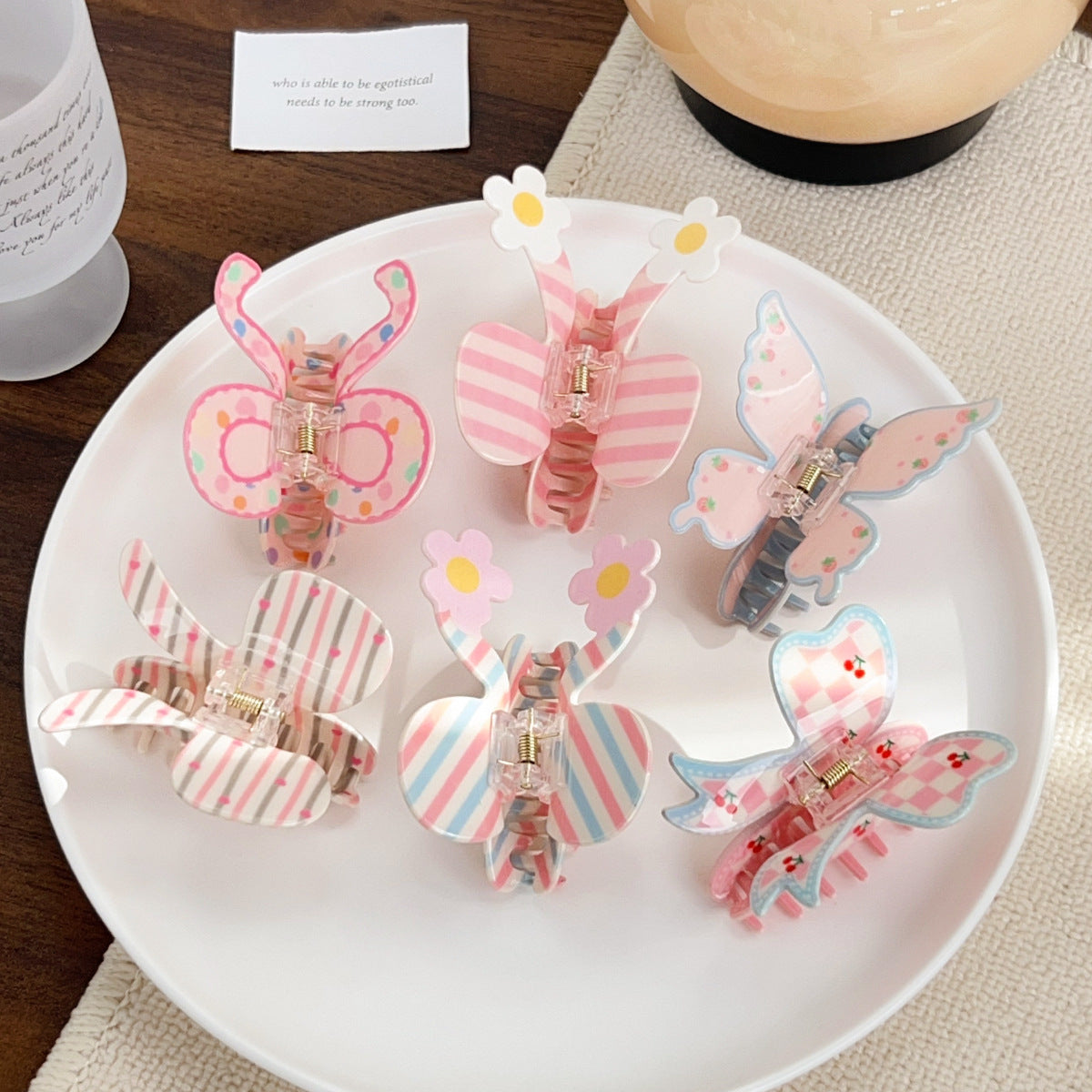 Butterfly Bow Hair Claw - DippedShop Wholesale - #2755