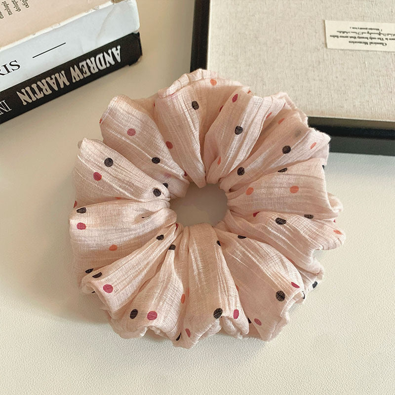 Pink Polka Dot Scrunchie - DippedShop Wholesale - #7123