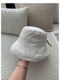 Minimalist Solid Color Foldable Bucket Hat 8BK6HAT180L