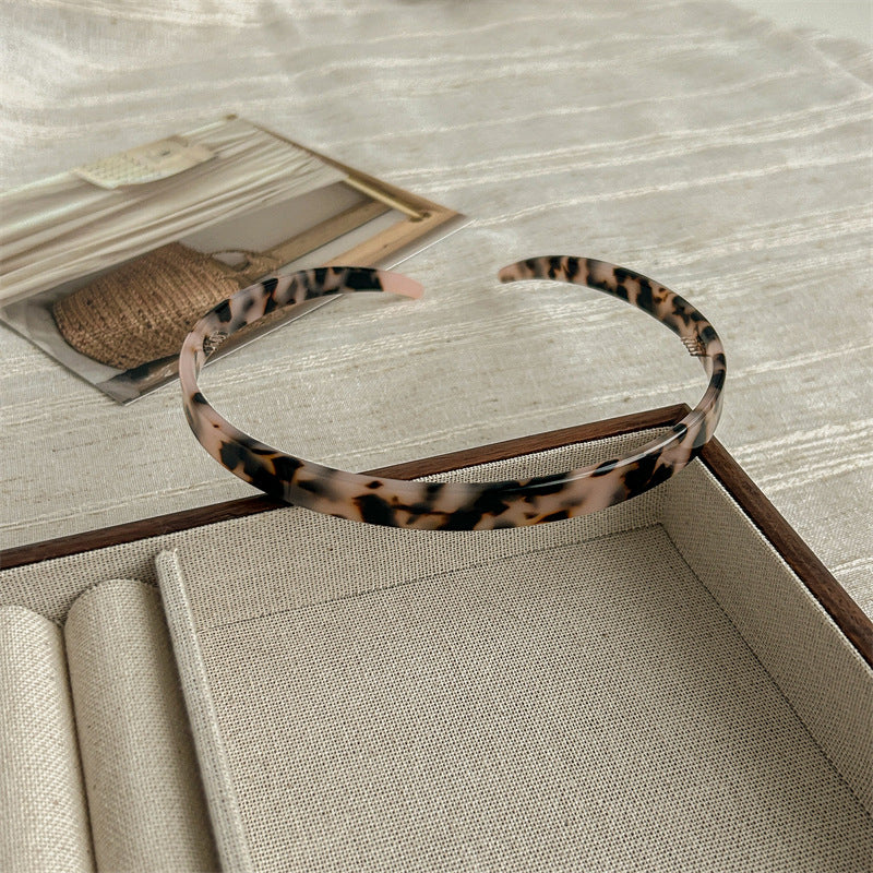 Vintage Leopard Pattern Non Slip Acetate Headband MK2SPM6W6HBD36
