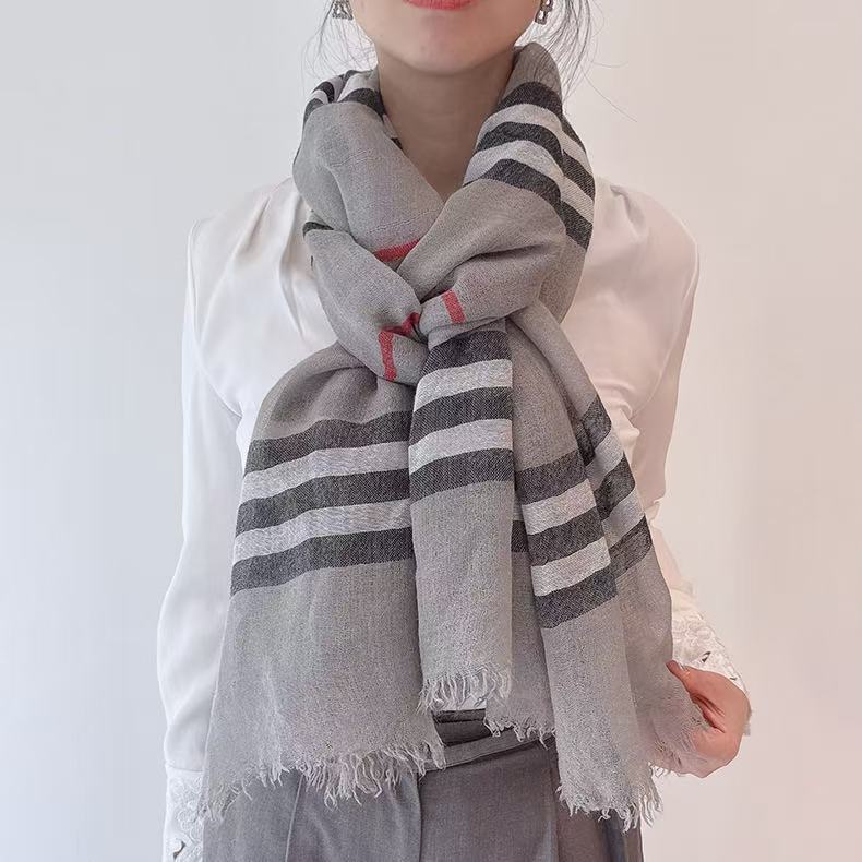 Striped Shawl Scarf - DippedShop Wholesale - #9411
