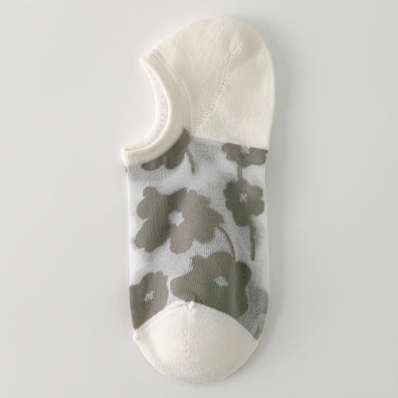 Floral Mesh Sheer Socks - DippedShop Wholesale - #5235