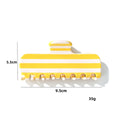 Fresh Striped Color Block Acetate Hair Claw 8AS6HCP324T