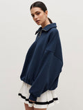 Loose Lapel Zipper Hoodie - DippedShop Wholesale - #2435