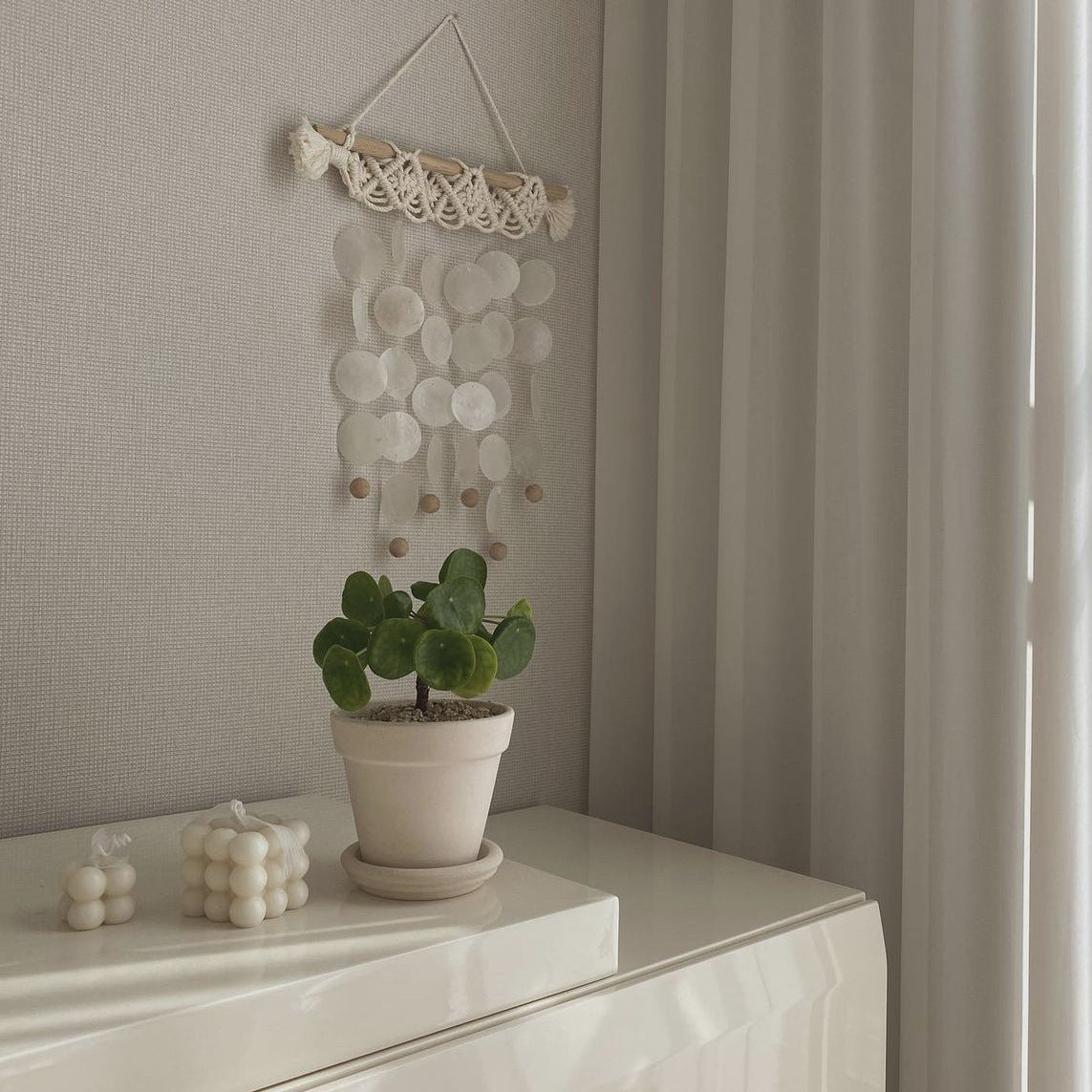Handmade Natural Shell Hanging Wind Chime 6H7HLS221