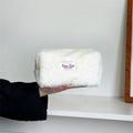 Simple Solid Color Plush Cosmetic Bag 6C5CO272