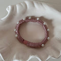 Stylish Pearl Stain High Elastic Scrunchies 6W6HSR513