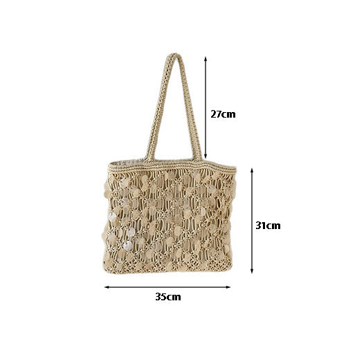 Crochet Hollow Out Shoulder Bag - DippedShop Wholesale - #8579