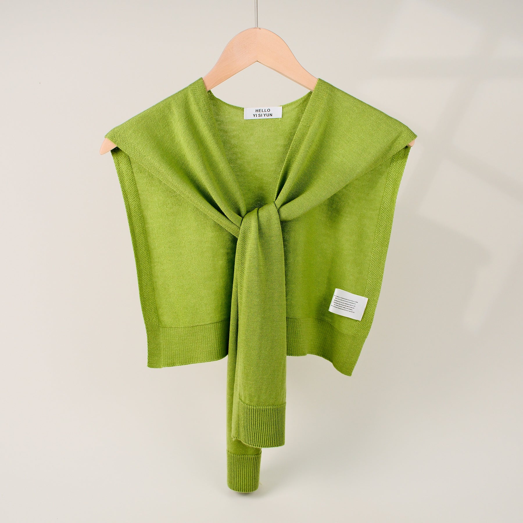 Casual Solid Color Sweater Knit Shawl Wrap 6W6NSC61