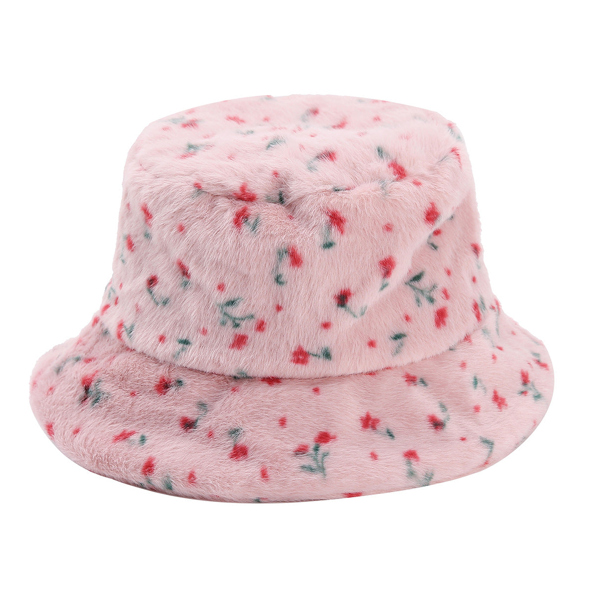 Floral Plush Bucket Hat - DippedShop Wholesale - #5667