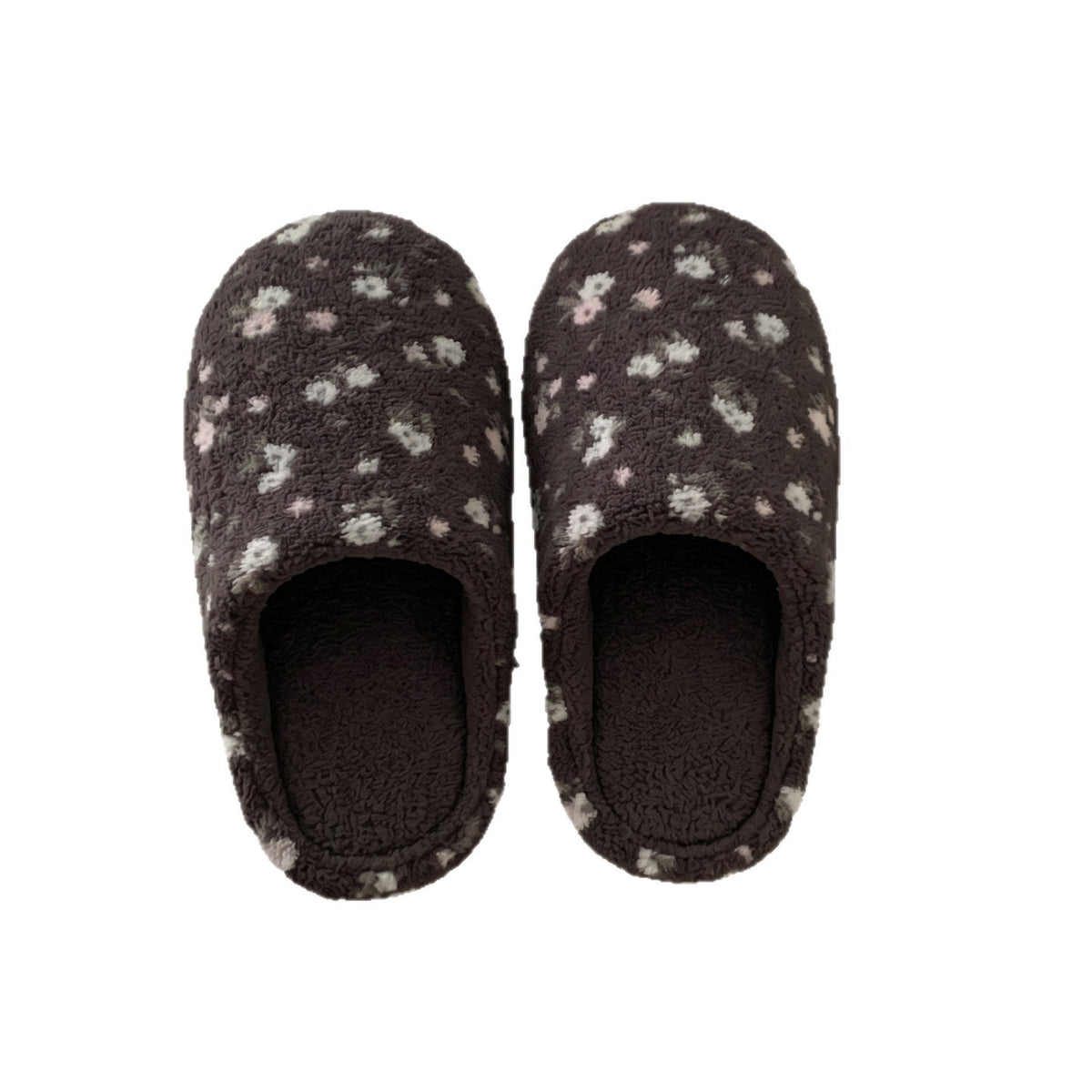 Fresh Floral Print Soft Plush Indoor Slippers 6W8FSP229