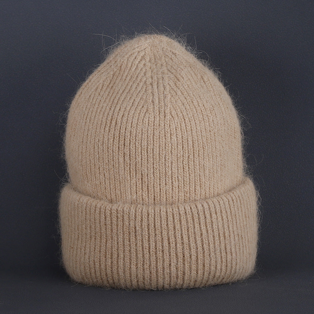 Simple Solid Warm Cuffed Ribbed Knit Beanie 6W6HAT687
