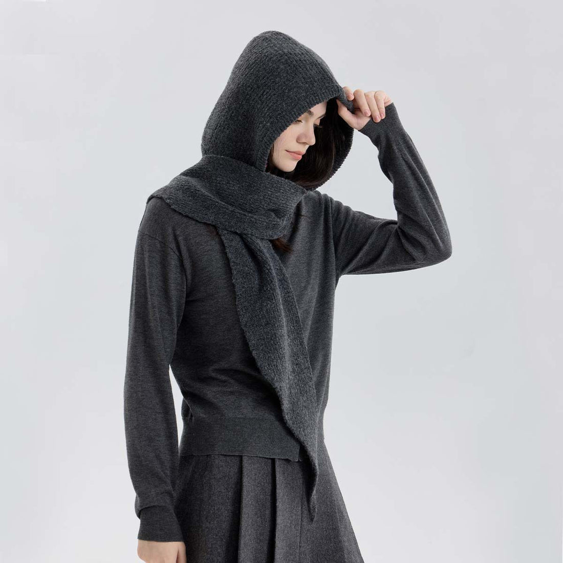 Hooded Triangle Scarf - DippedShop Wholesale - #1475