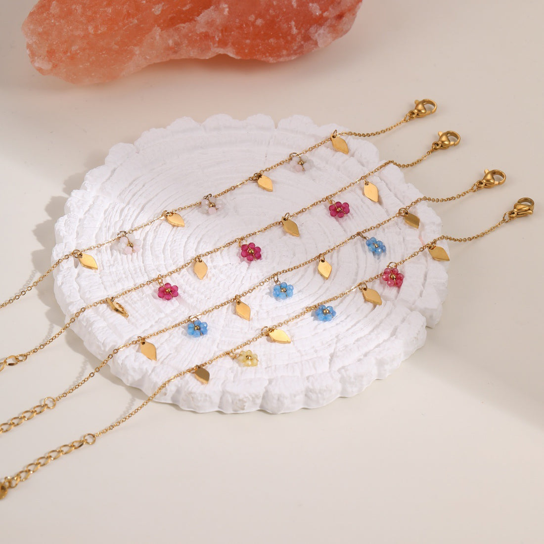 Gold Plated Daisy Chain Bracelet - DippedShop Wholesale - #1219