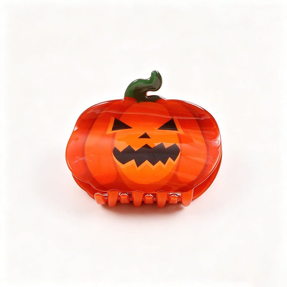 Quirky Halloween Ghost Pumpkin Hair Claw 6W6HCP1324