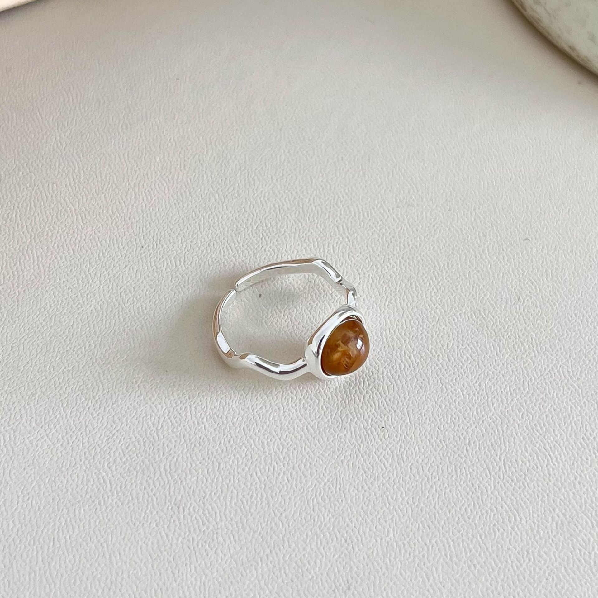 Gold Plated Natural Stone Open - DippedShop Wholesale - #7555