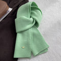 Solid Color Wool Blend Warm Knit Scarf 6W6NSC69