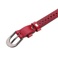 Trendy Hollow Out Solid Color Leather Belt 6W6JBT175