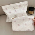 Elegant Rose Embroidery Large Capacity Cosmetic Bag MK2BW6W10BOB408