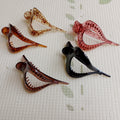 French Heart Geometric Non Slip Hair Barrette Clip 8AS6HCP290L