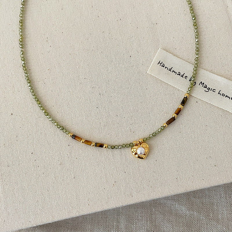 Crystal Heart Beaded Choker - DippedShop Wholesale - #3411
