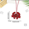 Stylish Rhinestones Beads Crab Pendant Keychain 6W10BBC794