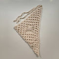 Minimalist Solid Color Crochet Bandana Headscarf MK2BK6W6HHS09