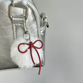 Chic Bowknot Plush Ball Keychain Bag Charm 6W10BBC434
