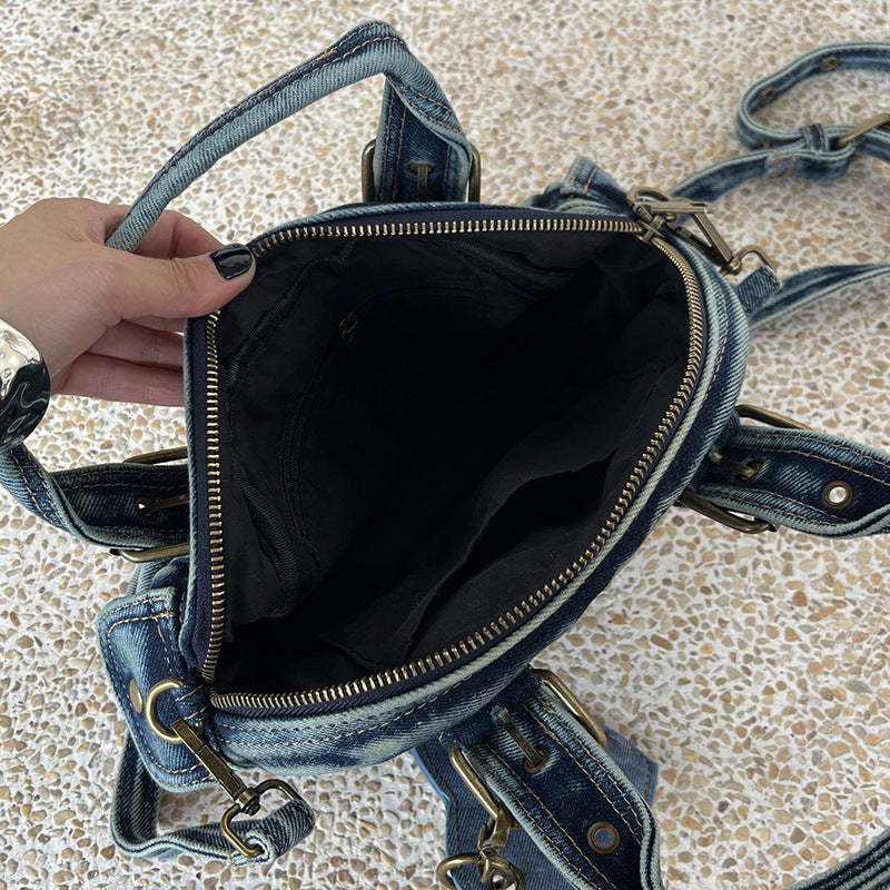 Punk Style Denim Mini Shoulder Crossbody Bag 6W10BBG2377