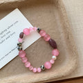 Natural Irregular Crystal Beaded Chain Bracelet 6W6JBR478