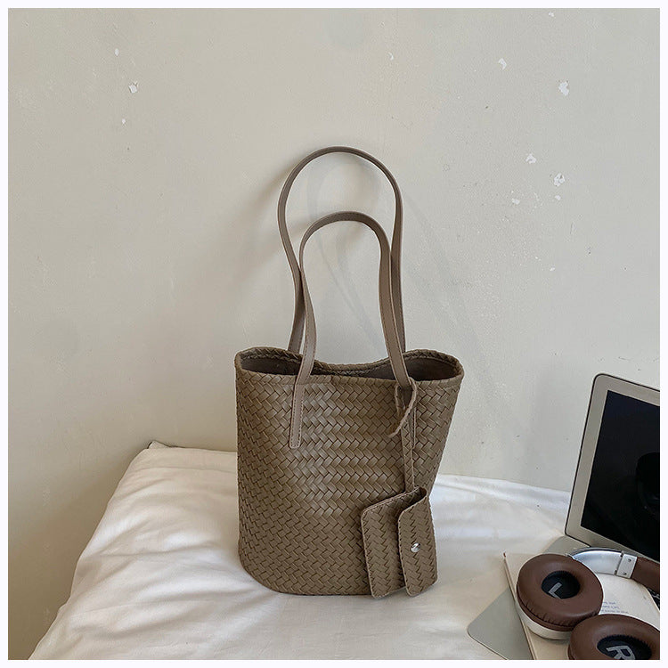 Fashion Woven Large Capacity Bucket - DippedShop Wholesale - #7971