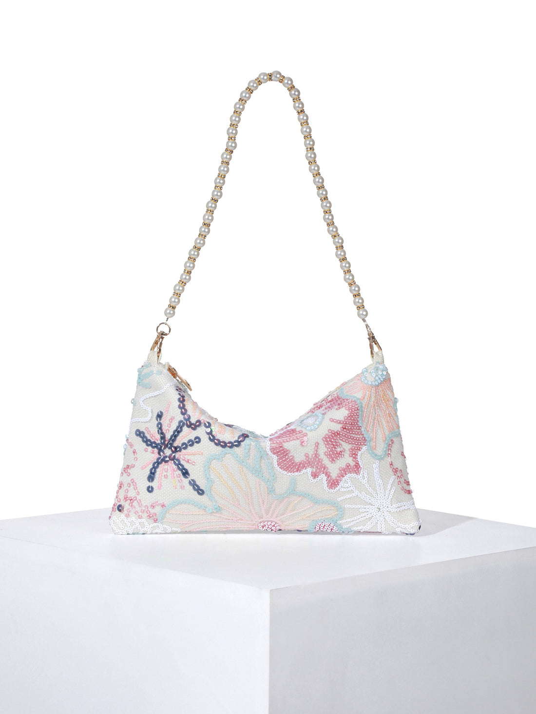 Sequin Embroidered Handbag - DippedShop Wholesale - #6659