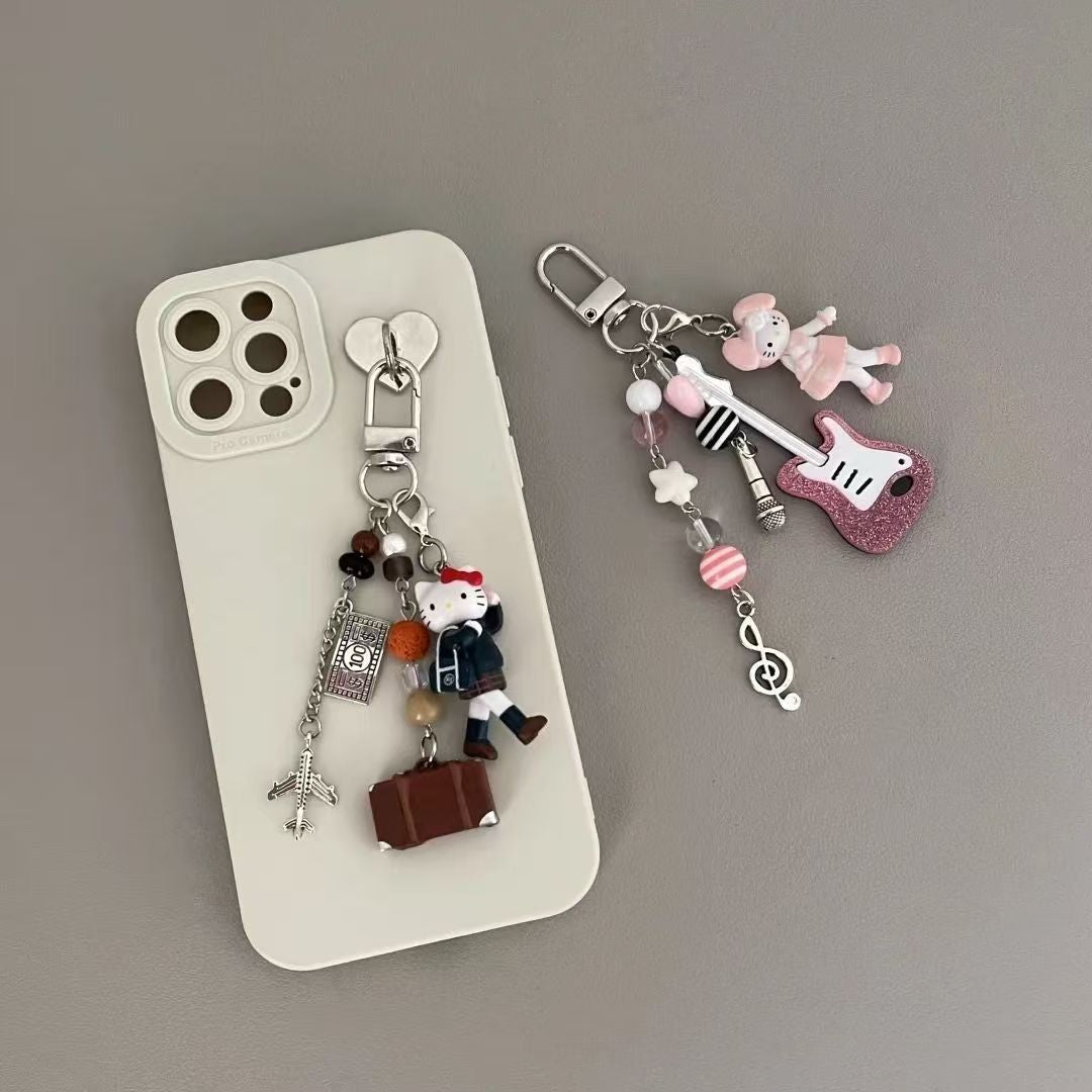 Cute Hand‑Beaded Hello Kitty Bag Charm 6W10BBC401