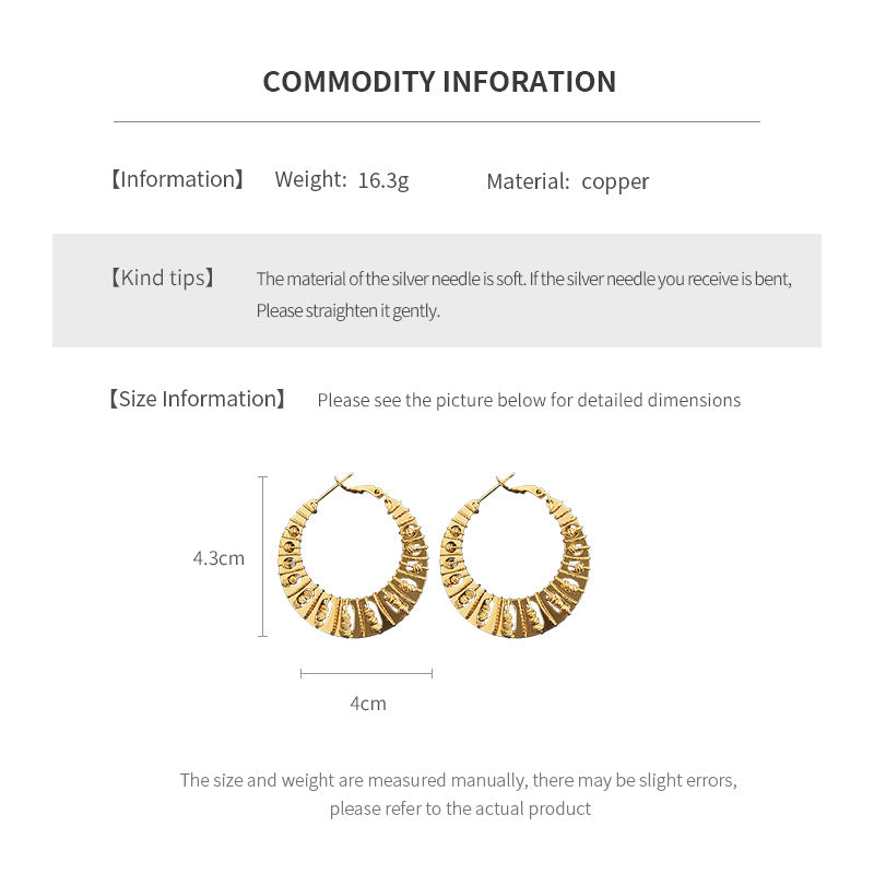 Cut-Out Geometric Hoop Earrings 6W6JER776