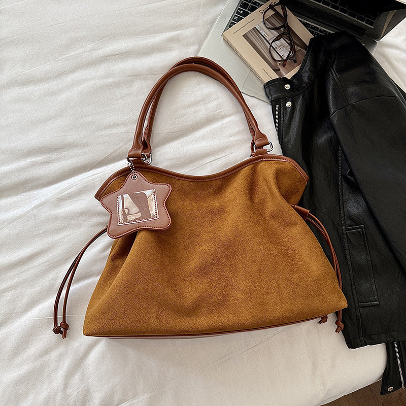 Faux Suede Tote Bag - DippedShop Wholesale - #7043