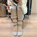 Knit Over Knee Footless Socks  Warm Leg Warmers 6W8FSO850
