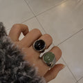 Oval Agate Statement Ring - DippedShop Wholesale - #7603