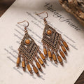 Boho Wooden Dangle Earrings - DippedShop Wholesale - #4227