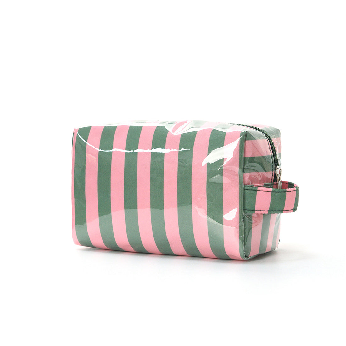 Simple Color Block Striped PVC Cosmetic Bag MK2BLW6C5CO07