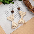 Vintage Rattan Dangle Earrings - DippedShop Wholesale - #4243