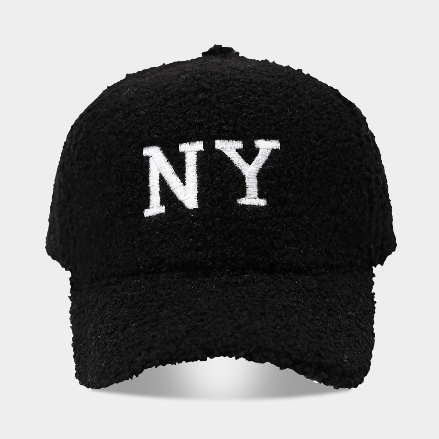 Winter Lamb Wool Letter Embroidery Warm Baseball Cap 6W6HAT527
