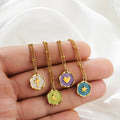 Simple Enamel Irregular Pendant Choker Necklace 6W6JNC398L