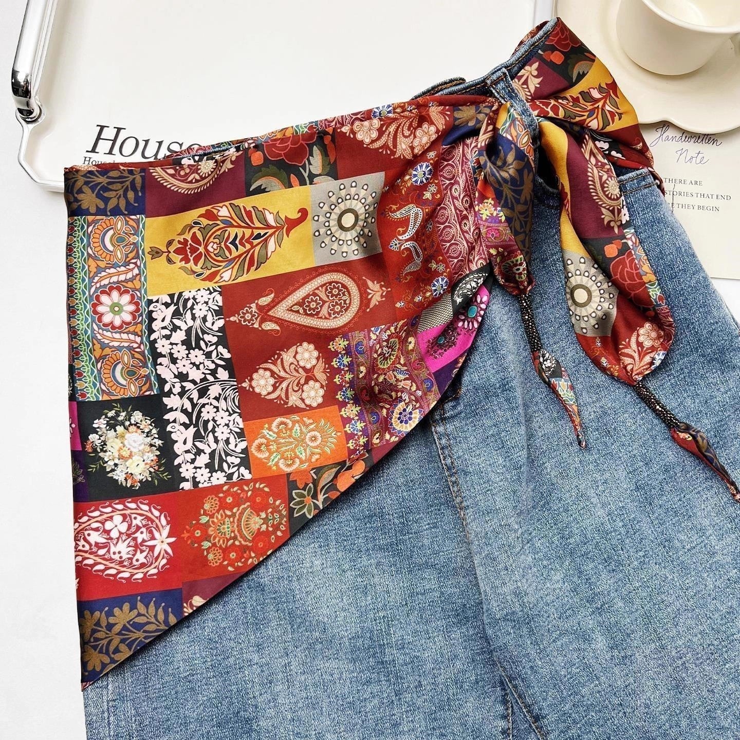 Vintage Cashew Print Mini Skirt 6W6NSI181