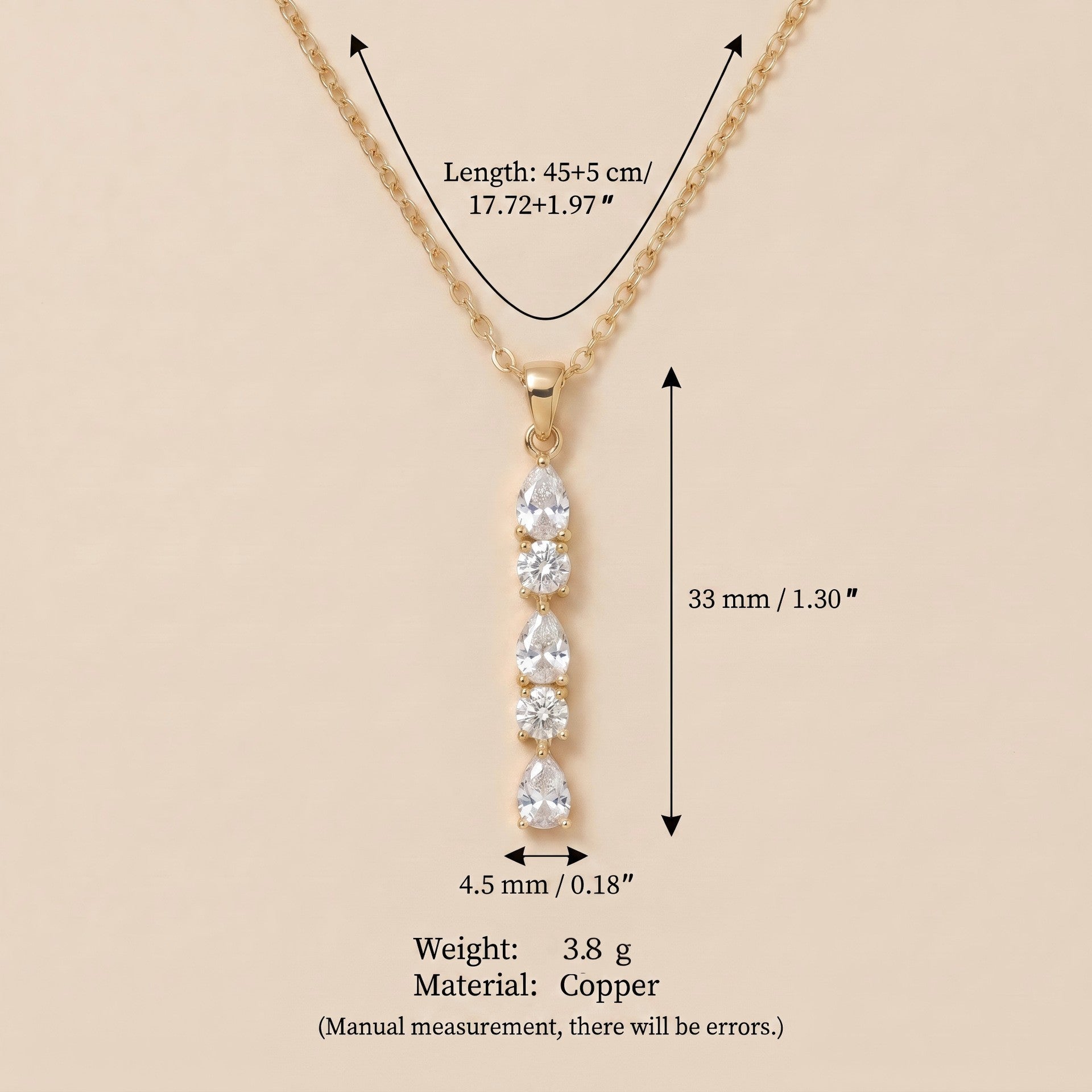 Elegant Gold Plated Heart Rhinestones Pendant Necklace 6W6JNC643