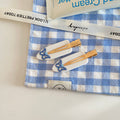 Blue Plaid Hair Clip - DippedShop Wholesale - #7699