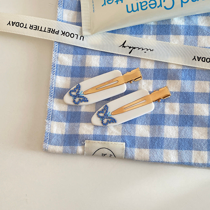 Blue Plaid Hair Clip - DippedShop Wholesale - #7699