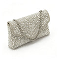 Elegant Pearl Square Evening Purse Handbag 6W10BBG1972